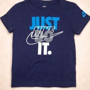 Nike Kids Navy Blue Graphic T-Shirt 7